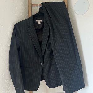 Womens stripe suit blazer & pants